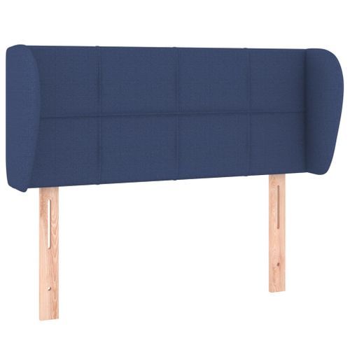 Tête de lit avec oreilles Bleu 103x23x78/88 cm Tissu - Photo n°2; ?>