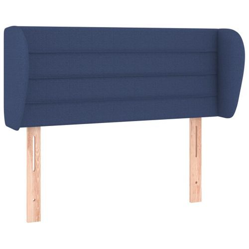 Tête de lit avec oreilles Bleu 103x23x78/88 cm Tissu - Photo n°2; ?>