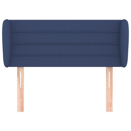 Tête de lit avec oreilles Bleu 103x23x78/88 cm Tissu - Photo n°3; ?>