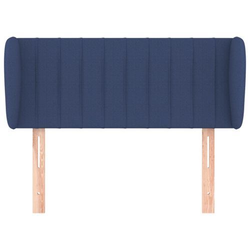 Tête de lit avec oreilles Bleu 103x23x78/88 cm Tissu - Photo n°3; ?>