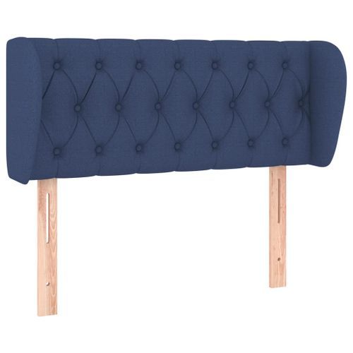 Tête de lit avec oreilles Bleu 103x23x78/88 cm Tissu - Photo n°2; ?>