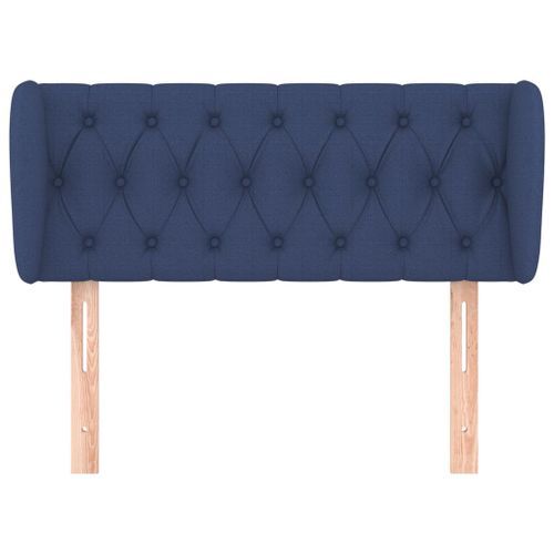 Tête de lit avec oreilles Bleu 103x23x78/88 cm Tissu - Photo n°3; ?>