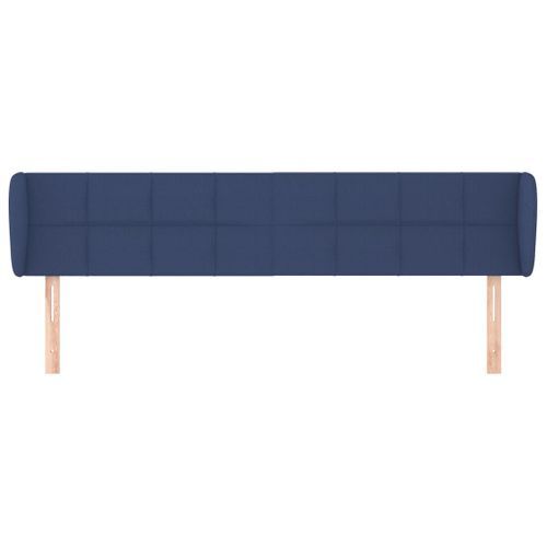 Tête de lit avec oreilles Bleu 163x23x78/88 cm Tissu - Photo n°3; ?>