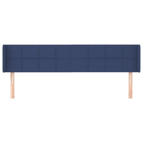 Tête de lit avec oreilles Bleu 183x16x78/88 cm Tissu - Photo n°3; ?>