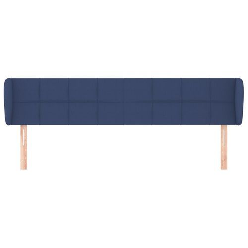 Tête de lit avec oreilles Bleu 183x23x78/88 cm Tissu - Photo n°3; ?>