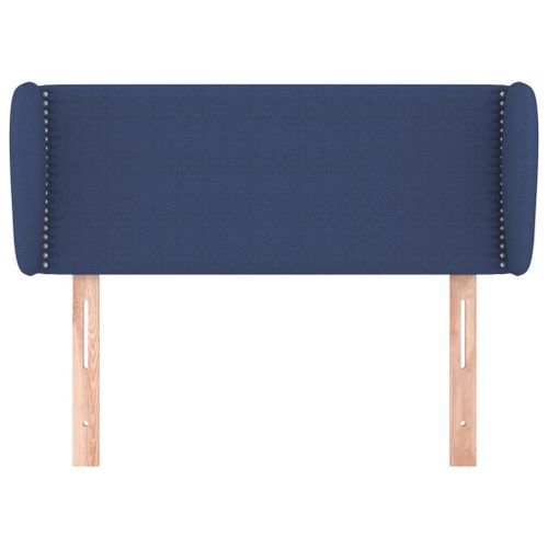 Tête de lit avec oreilles Bleu 83x23x78/88 cm Tissu - Photo n°3; ?>