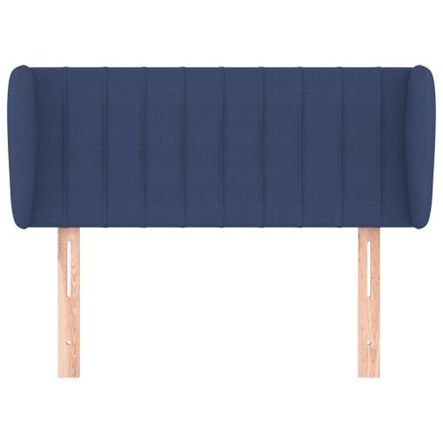 Tête de lit avec oreilles Bleu 83x23x78/88 cm Tissu - Photo n°3; ?>