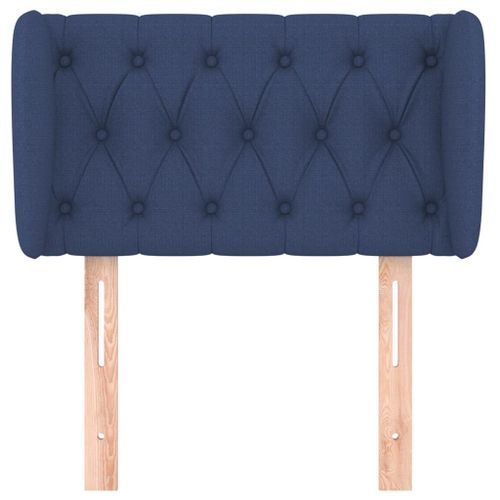 Tête de lit avec oreilles Bleu 83x23x78/88 cm Tissu - Photo n°3; ?>