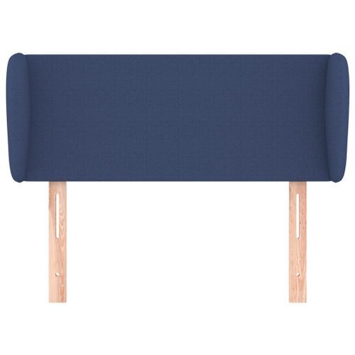 Tête de lit avec oreilles Bleu 93x23x78/88 cm Tissu - Photo n°3; ?>