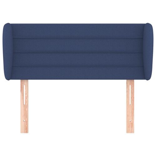 Tête de lit avec oreilles Bleu 93x23x78/88 cm Tissu - Photo n°3; ?>