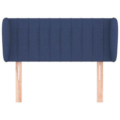 Tête de lit avec oreilles Bleu 93x23x78/88 cm Tissu - Photo n°3; ?>