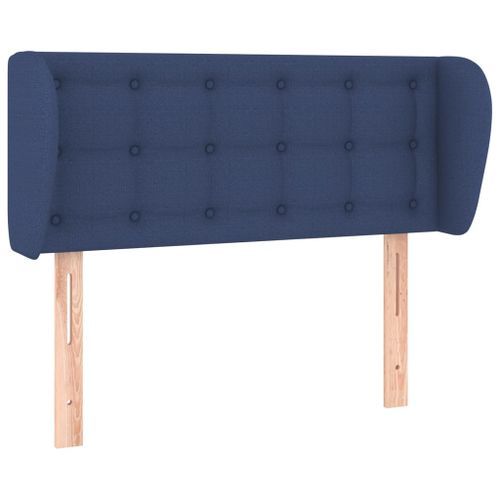 Tête de lit avec oreilles Bleu 93x23x78/88 cm Tissu - Photo n°2; ?>