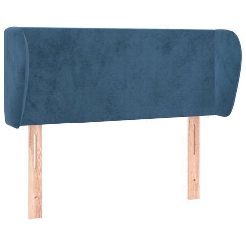 Tête de lit avec oreilles Bleu foncé 103x23x78/88 cm Velours - Photo n°2; ?>