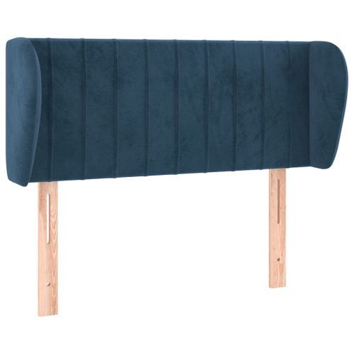 Tête de lit avec oreilles Bleu foncé 83x23x78/88 cm Velours - Photo n°2; ?>