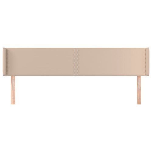 Tête de lit avec oreilles Cappuccino 163x16x78/88 cm Similicuir - Photo n°3; ?>