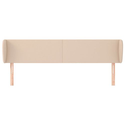 Tête de lit avec oreilles Cappuccino 163x23x78/88 cm Similicuir - Photo n°3; ?>