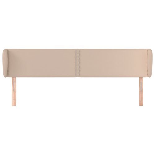 Tête de lit avec oreilles Cappuccino 203x23x78/88 cm Similicuir - Photo n°3; ?>