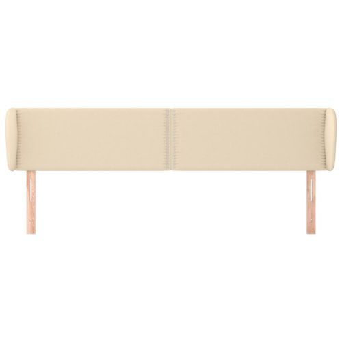 Tête de lit avec oreilles Crème 163x23x78/88 cm Tissu - Photo n°3; ?>