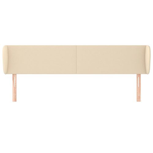 Tête de lit avec oreilles Crème 203x23x78/88 cm Tissu - Photo n°3; ?>