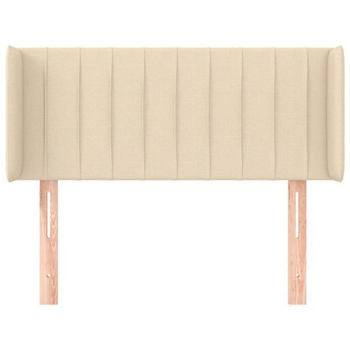 Tête de lit avec oreilles Crème 83x16x78/88 cm Tissu - Photo n°3; ?>