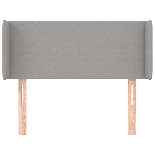 Tête de lit avec oreilles Gris clair 103x16x78/88 cm Tissu - Photo n°3; ?>