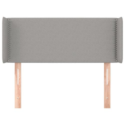 Tête de lit avec oreilles Gris clair 103x16x78/88 cm Tissu - Photo n°3; ?>