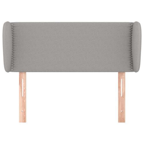 Tête de lit avec oreilles Gris clair 103x23x78/88 cm Tissu - Photo n°3; ?>