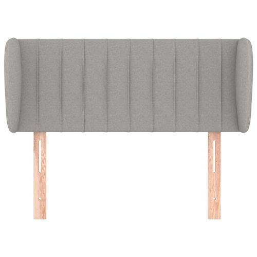 Tête de lit avec oreilles Gris clair 103x23x78/88 cm Tissu - Photo n°3; ?>