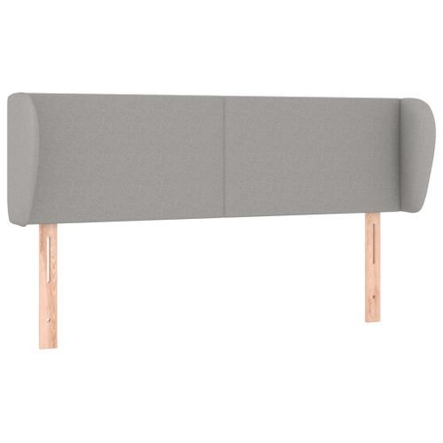 Tête de lit avec oreilles Gris clair 147x23x78/88 cm Tissu - Photo n°2; ?>