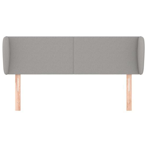 Tête de lit avec oreilles Gris clair 147x23x78/88 cm Tissu - Photo n°3; ?>