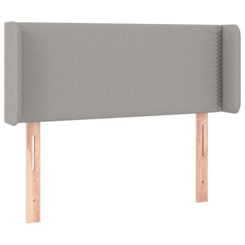 Tête de lit avec oreilles Gris clair 83x16x78/88 cm Tissu - Photo n°2; ?>