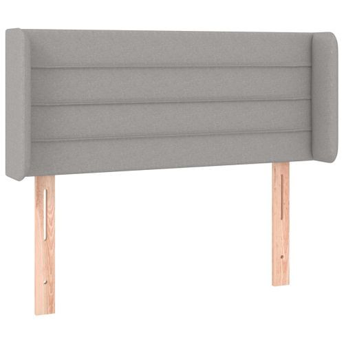 Tête de lit avec oreilles Gris clair 83x16x78/88 cm Tissu - Photo n°2; ?>