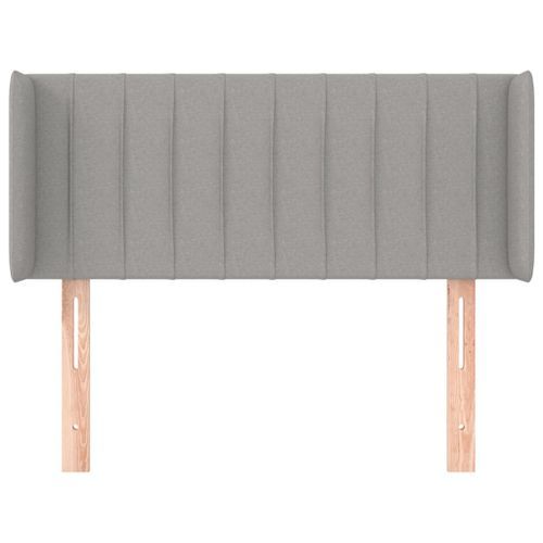 Tête de lit avec oreilles Gris clair 83x16x78/88 cm Tissu - Photo n°3; ?>