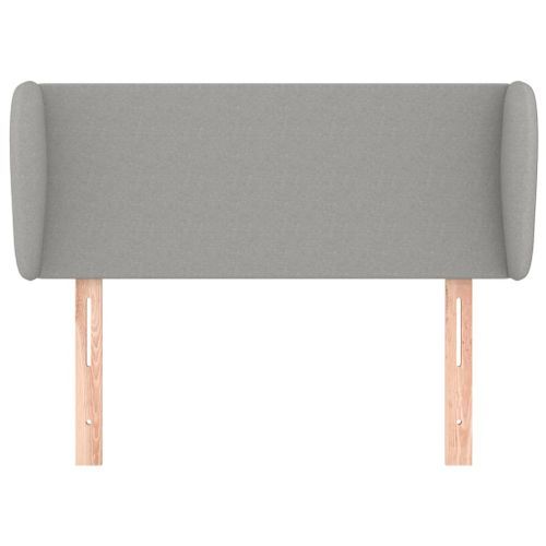 Tête de lit avec oreilles Gris clair 83x23x78/88 cm Tissu - Photo n°3; ?>