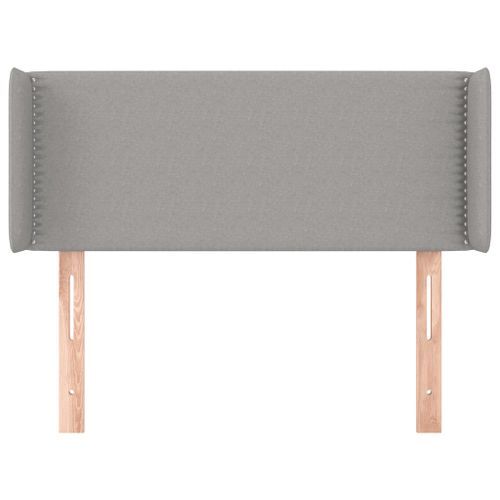 Tête de lit avec oreilles Gris clair 93x16x78/88 cm Tissu - Photo n°3; ?>