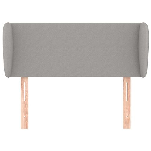 Tête de lit avec oreilles Gris clair 93x23x78/88 cm Tissu - Photo n°3; ?>