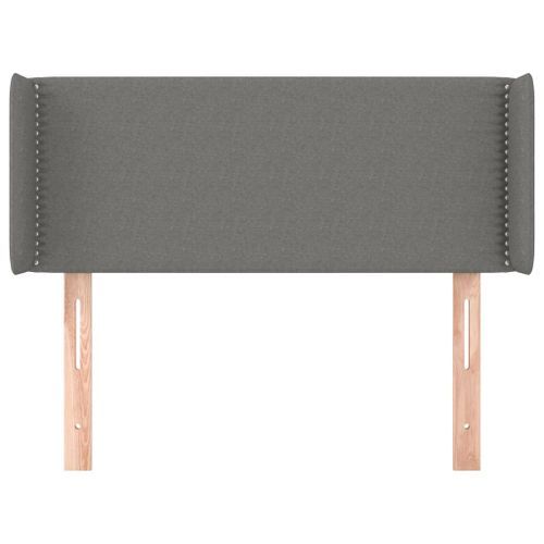 Tête de lit avec oreilles Gris foncé 103x16x78/88 cm Tissu - Photo n°3; ?>