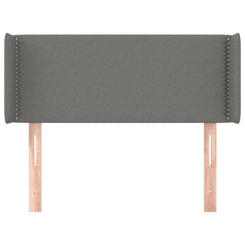 Tête de lit avec oreilles Gris foncé 83x16x78/88 cm Tissu - Photo n°3; ?>