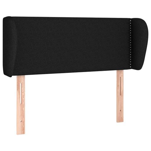 Tête de lit avec oreilles Noir 103x23x78/88 cm Tissu - Photo n°2; ?>