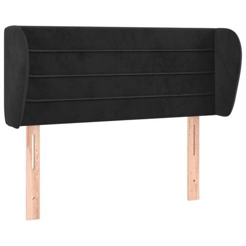 Tête de lit avec oreilles Noir 83x23x78/88 cm Velours - Photo n°2; ?>