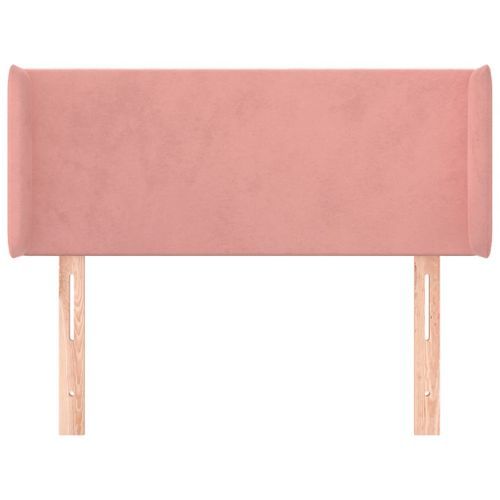 Tête de lit avec oreilles Rose 103x16x78/88 cm Velours - Photo n°3; ?>