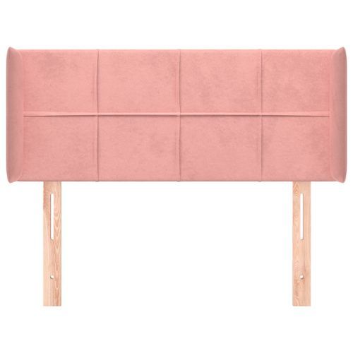 Tête de lit avec oreilles Rose 103x16x78/88 cm Velours - Photo n°3; ?>