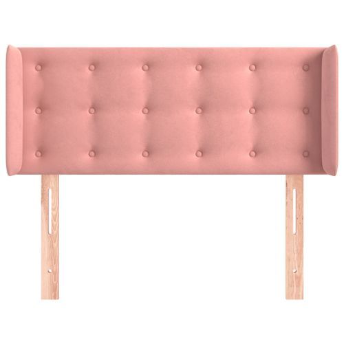 Tête de lit avec oreilles Rose 103x16x78/88 cm Velours - Photo n°3; ?>