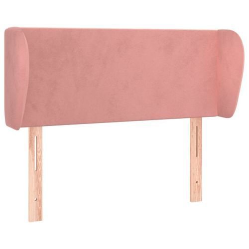 Tête de lit avec oreilles Rose 103x23x78/88 cm Velours - Photo n°2; ?>