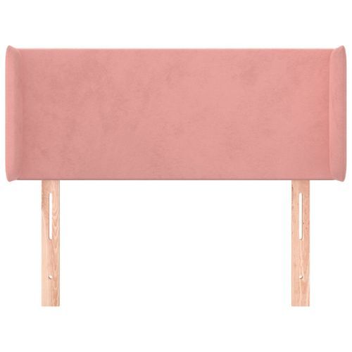 Tête de lit avec oreilles Rose 83x16x78/88 cm Velours - Photo n°3; ?>