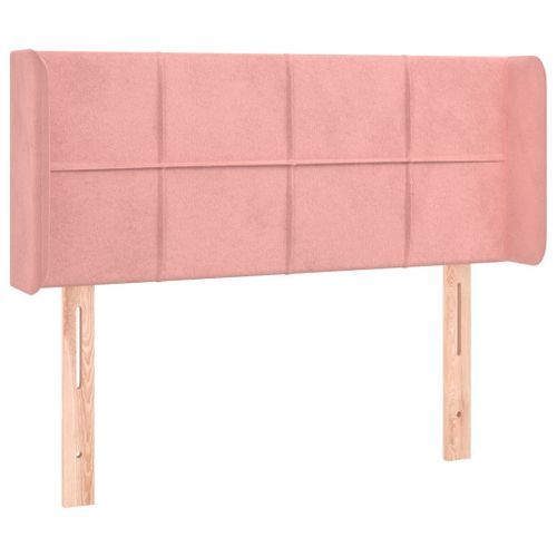 Tête de lit avec oreilles Rose 83x16x78/88 cm Velours - Photo n°2; ?>