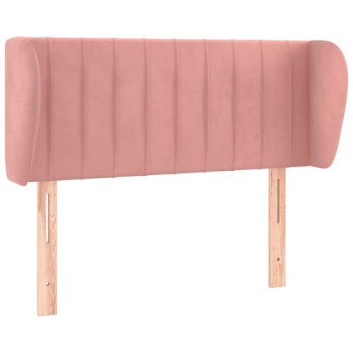 Tête de lit avec oreilles Rose 83x23x78/88 cm Velours - Photo n°2; ?>