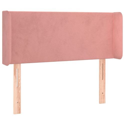 Tête de lit avec oreilles Rose 93x16x78/88 cm Velours - Photo n°2; ?>