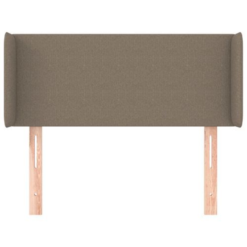 Tête de lit avec oreilles Taupe 103x16x78/88 cm Tissu - Photo n°3; ?>