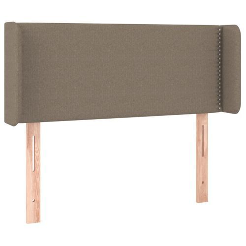 Tête de lit avec oreilles Taupe 103x16x78/88 cm Tissu - Photo n°2; ?>